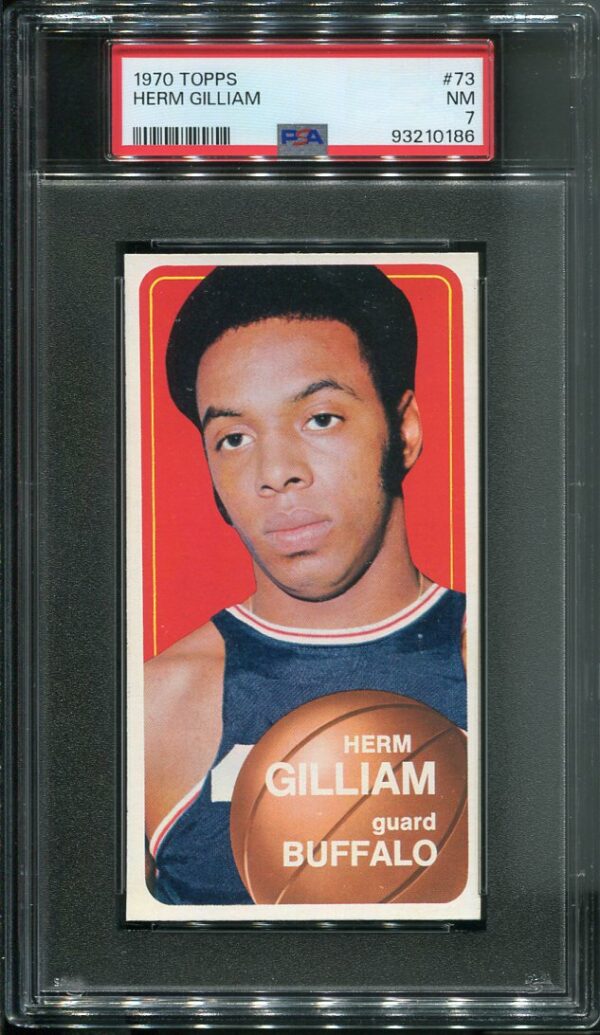 Authentic 1970 Topps #73 Herm Gilliam PSA 7 Basketball Card