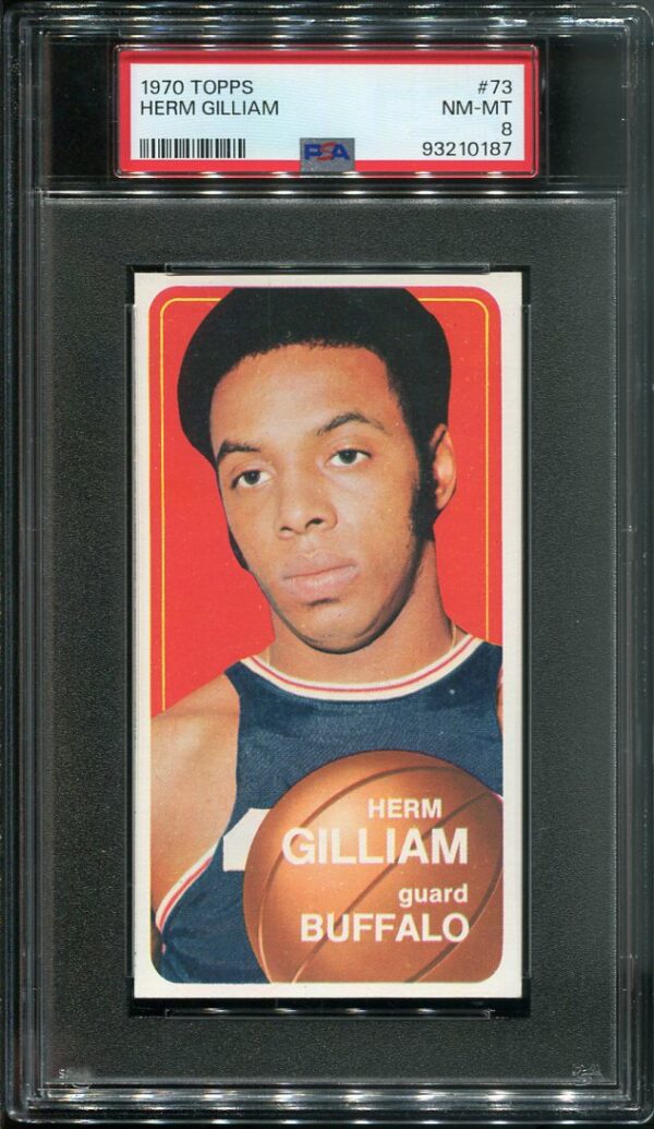 Authentic 1970 Topps #73 Herm Gilliam PSA 7 Basketball Card