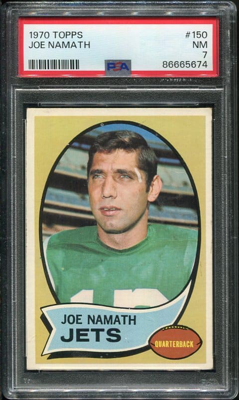 1970 Topps #150 Joe Namath PSA 7 HOF