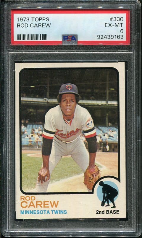 Authentic 1973 Topps #330 Rod Carew PSA 6 Baseball Card