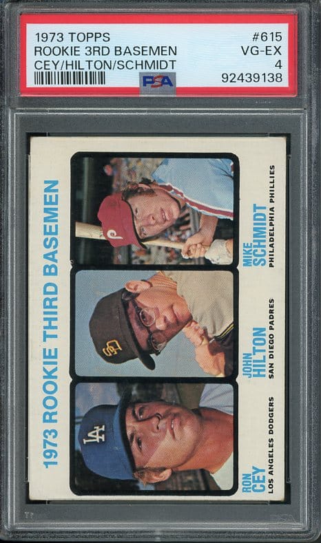 Authentic 1973 Topps #615 Mike Schmidt PSA 4 Rookie Baseball Card