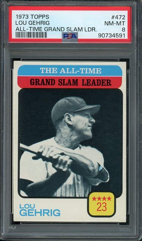 1973 Topps #472 Lou Gehrig PSA 8 Baseball Card