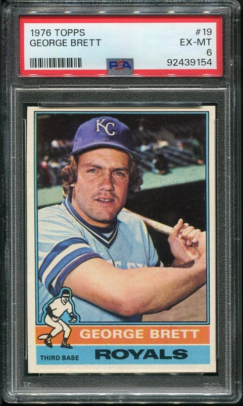 Authentic 1976 Topps #19 George Brett PSA 6 Baseball Card