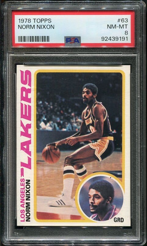 Authentic 1978 Topps #63 Norm Nixon PSA 8 Rookie Basketball Card