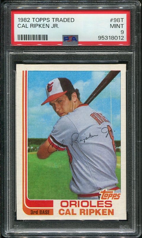 Authentic 1982 Topps Traded #98T Cal Ripken, Jr. PSA 9 Baseball Card