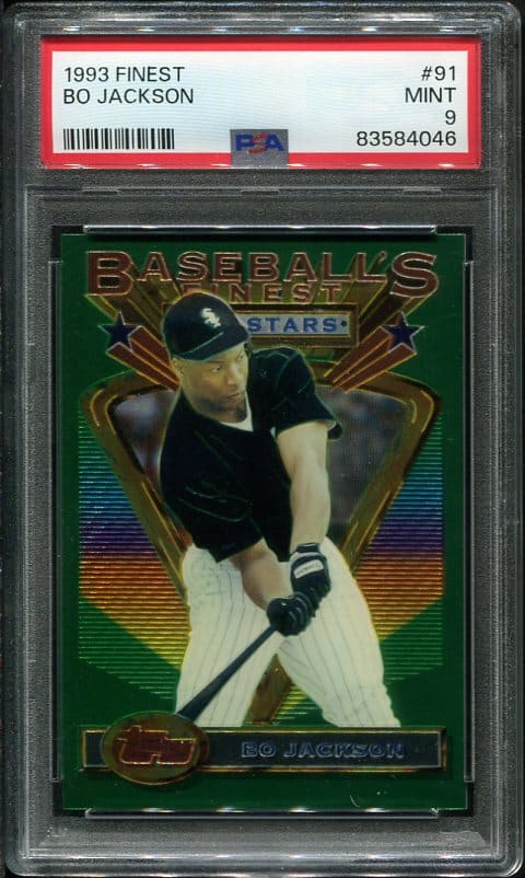 Authentic 1993 Topps Finest #91 Bo Jackson PSA 9 Baseball card