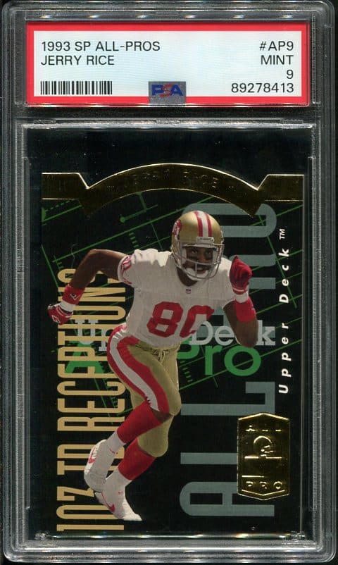 Authentic 1993 SP All-Pros #AP9 Jerry Rice PSA 9 Football Card