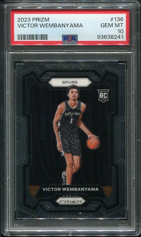 2023 Panini Prizm #136 Victor Wembanyama PSA 10 Rookie Basketball Card