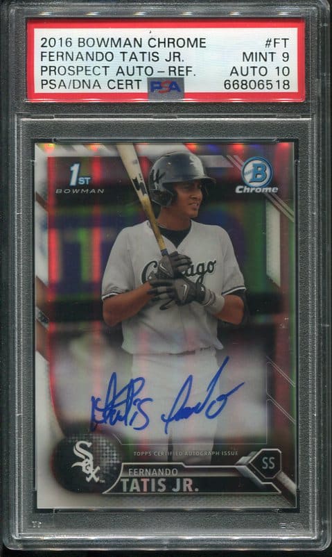 Authentic Autographed Fernando Tatis, Jr. Refractor Rookie Baseball Card