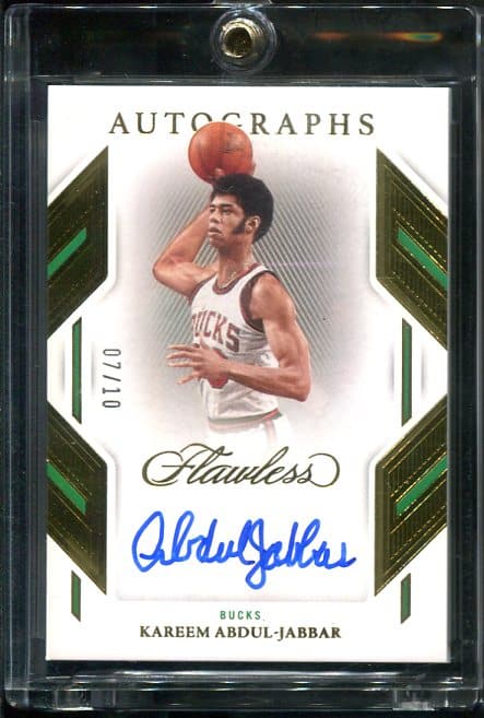 Authentic 2022 Panini Flawless #FA-KAJ Kareem Abdul-Jabbar (Gold) Autographed Basketball Card