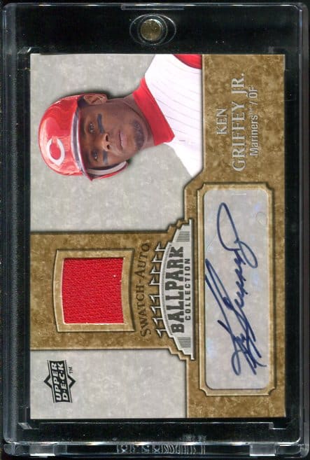 Authentic Autographed 2000 Upper Deck Ballpark Collection #JA-KG Ken Griffey, Jr. Game-Used Jersey Swatch Baseball Card