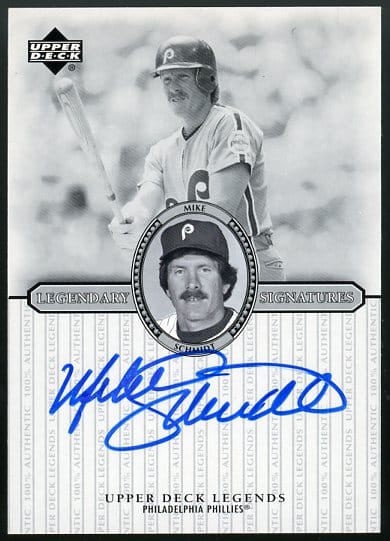 Authentic Autographed 2000 Upper Deck Legends Legendary Signatures Mike Schmidt Baseball Card