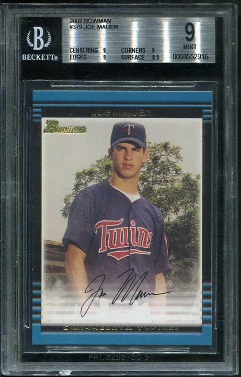 Joe Mauer 2002 Bowman #379 Rookie Baseball Card