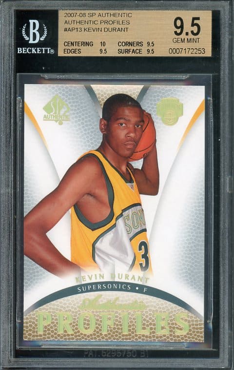 2007 SP Authentic Profiles #AP-13 Kevin Durant BGS 9.5 Basketball Card