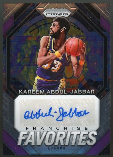 Authentic 2023 Panini Prizm Kareem Abdul-Jabbar Franchise Favorites Autographed Basketball Card