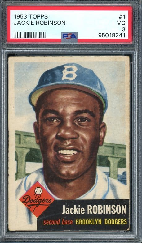 Authentic 1953 Topps #1 Jackie Robinson PSA 3 Baseball Card