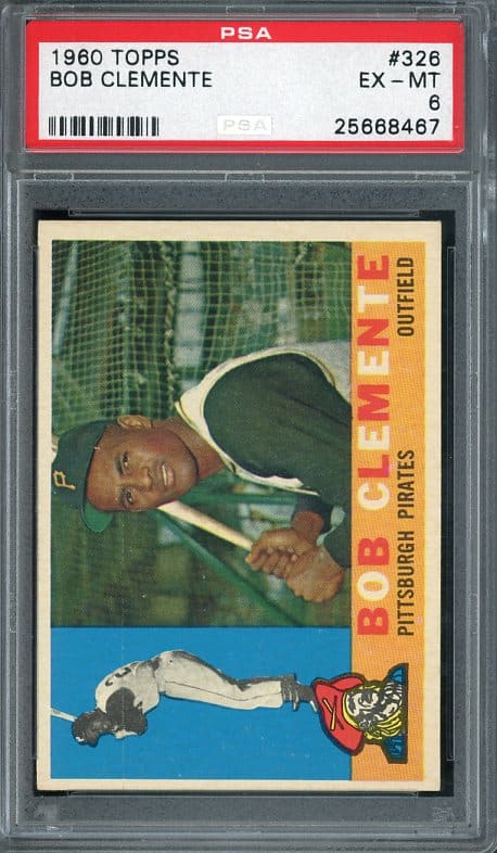 1960 Topps #326 Roberto Clemente PSA 6 HOF