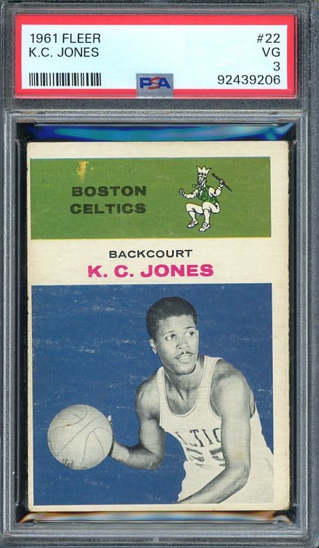 Authentic 1961 Fleer #22 KC Jones PSA 3 Rookie Basketball Card