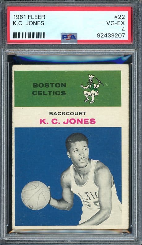 Authentic 1961 Fleer #22 KC Jones PSA 4 Rookie Basketball Card