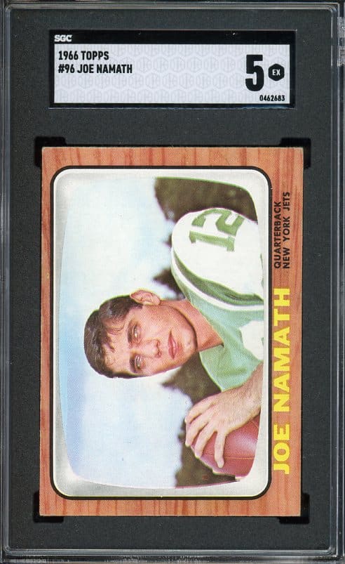 Authentic 1966 Topps #96 Joe Namath SGC 5 Football Card