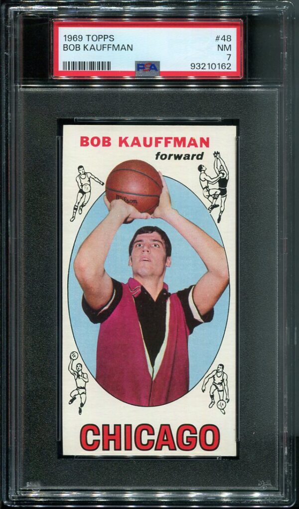 Authentic 1969 Topps #48 Bob Kauffman PSA 7 Basketball Card