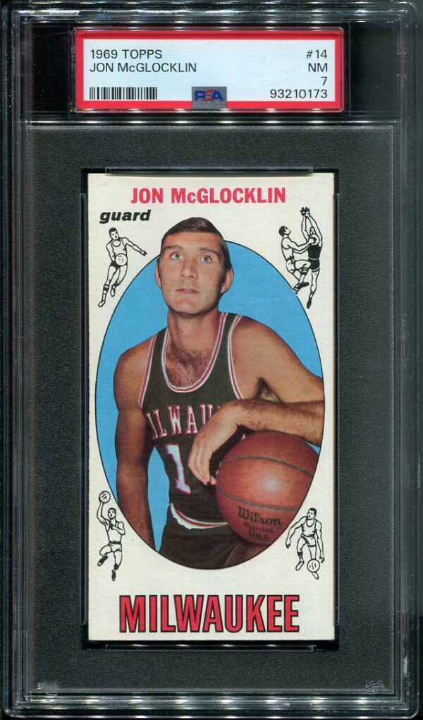 Authentic 1969 Topps #14 Jon McGlocklin PSA 7 Basketball Card