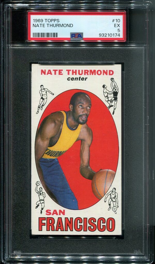 Authentic 1969 Topps #10 Nate Thurmond PSA 5 Basketball Card