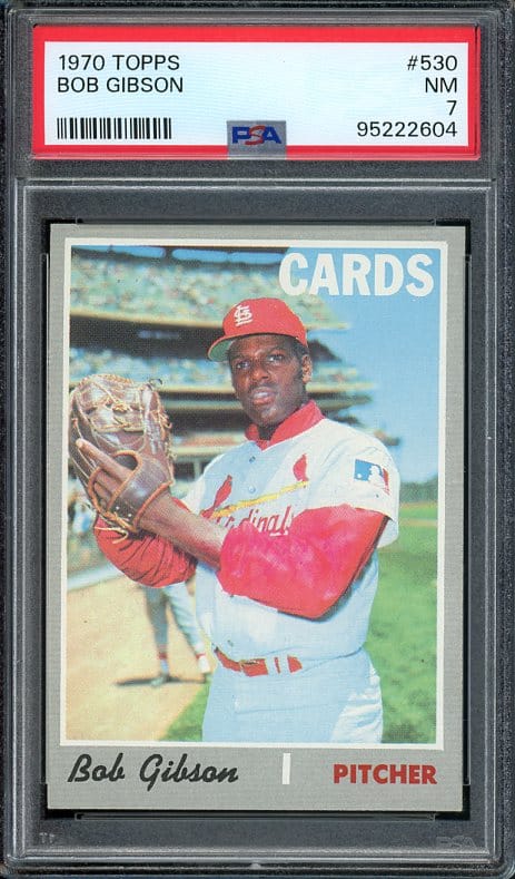 Authentic 1970 Topps #530 Bob Gibson PSA 7 Baseball Card