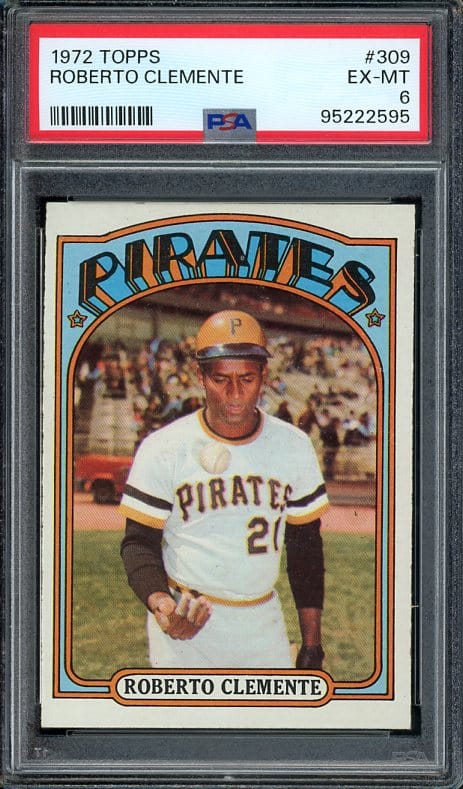 Roberto Clemente 1972 Topps #309 PSA 6 Baseball Card