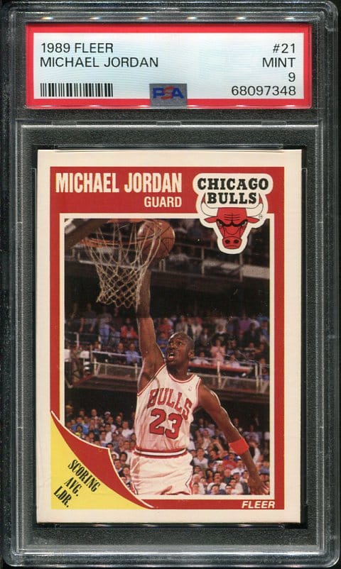 Hall of Famer Michael Jordan's 1989 Fleer #21 PSA 9 basketball card