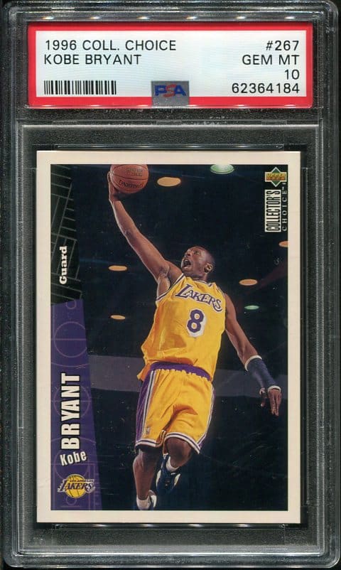 Authentic 1996 Upper Deck Collector's Choice #267 Kobe Bryant PSA 10 Rookie Basketball Card