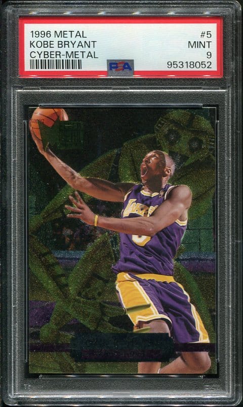 Authentic 1996 Fleer Metal #5 Kobe Bryant PSA 9 Basketball Card