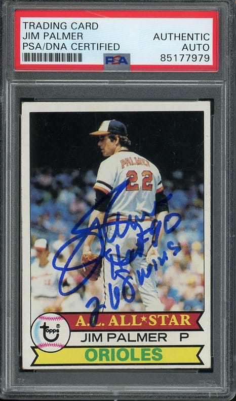 Authentic Topps #340 Jim Palmer Autographed Baseball Card