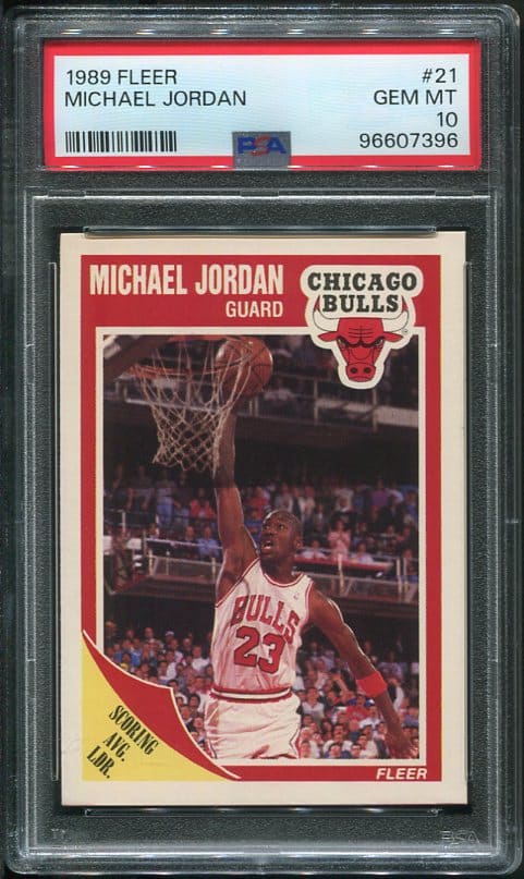 Hall of Famer Michael Jordan's 1989 Fleer #21 PSA 10 basketball card