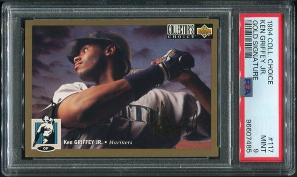 Authentic 1994 Collector's Choice Gold Signature Ken Griffey, Jr. PSA 9 Baseball Card