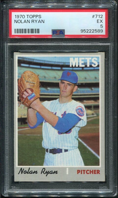 Authentic 1970 Topps #712 Nolan Ryan PSA 5 Baseball Card