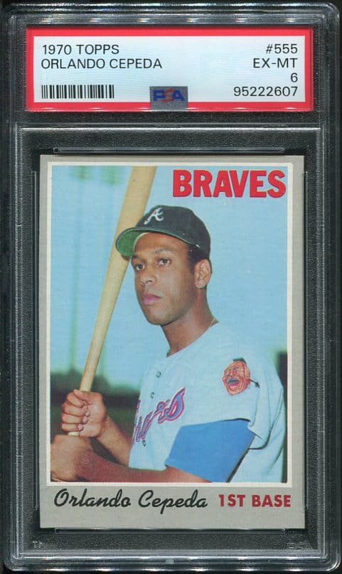 Authentic 1970 Topps #555 Orlando Cepeda PSA 6 Baseball Card