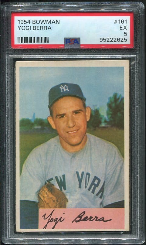 Authentic 1954 Bowman #161 Yogi Berra PSA 5 Baseball Card