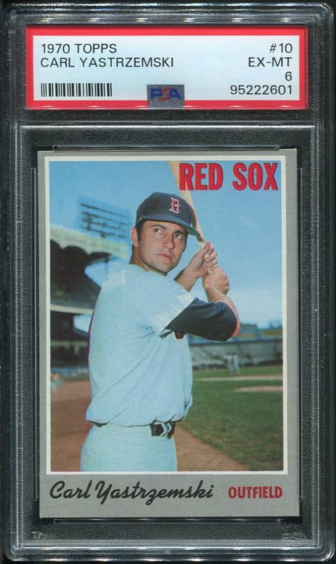 Authentic 1970 Topps #10 Carl Yastrzemski PSA 6 Baseball Card