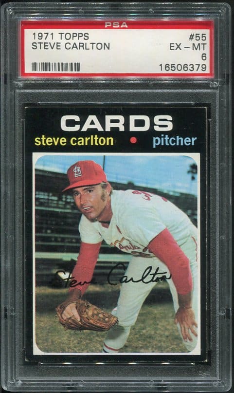 1971 Topps #55 Steve Carlton PSA 6 Baseball Card