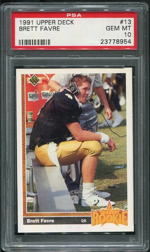 Authentic 1991 Upper Deck #13 Brett Favre PSA 10 Rookie Football Card