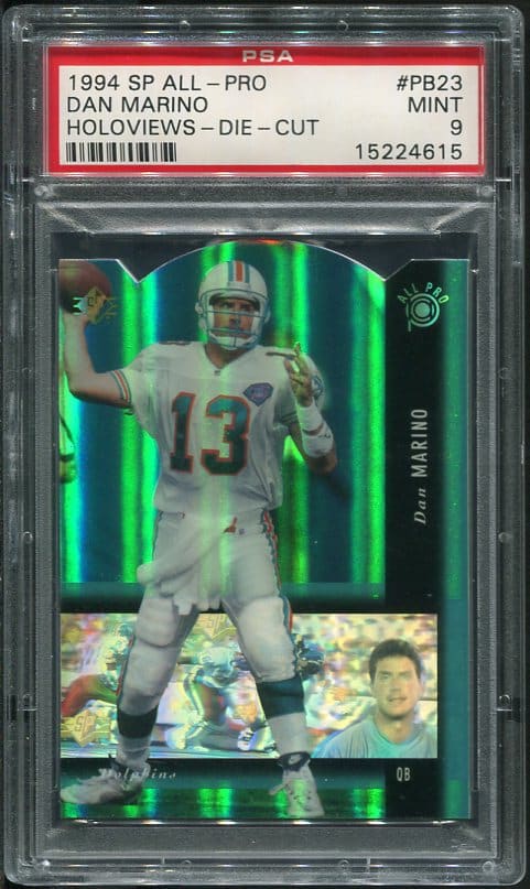 1994 SP All-Pro Holoviews Die Cut #PB23 Dan Marino PSA 9 Football Card