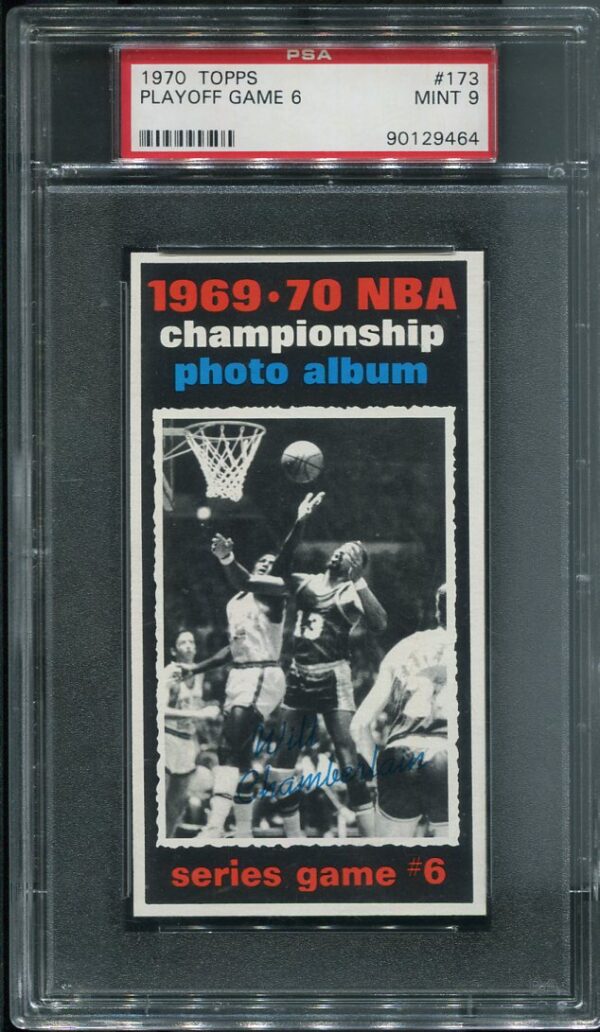 1970 Topps #173 Playoff Game 6 Wilt Chamberlain PSA 9 Basketball Card