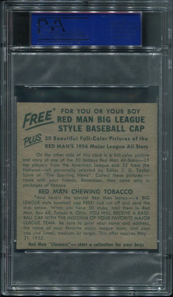 Authentic 1954 Red Man Tobacco #1 Richie Ashburn (Hand Cut) PSA 5 Baseball Card