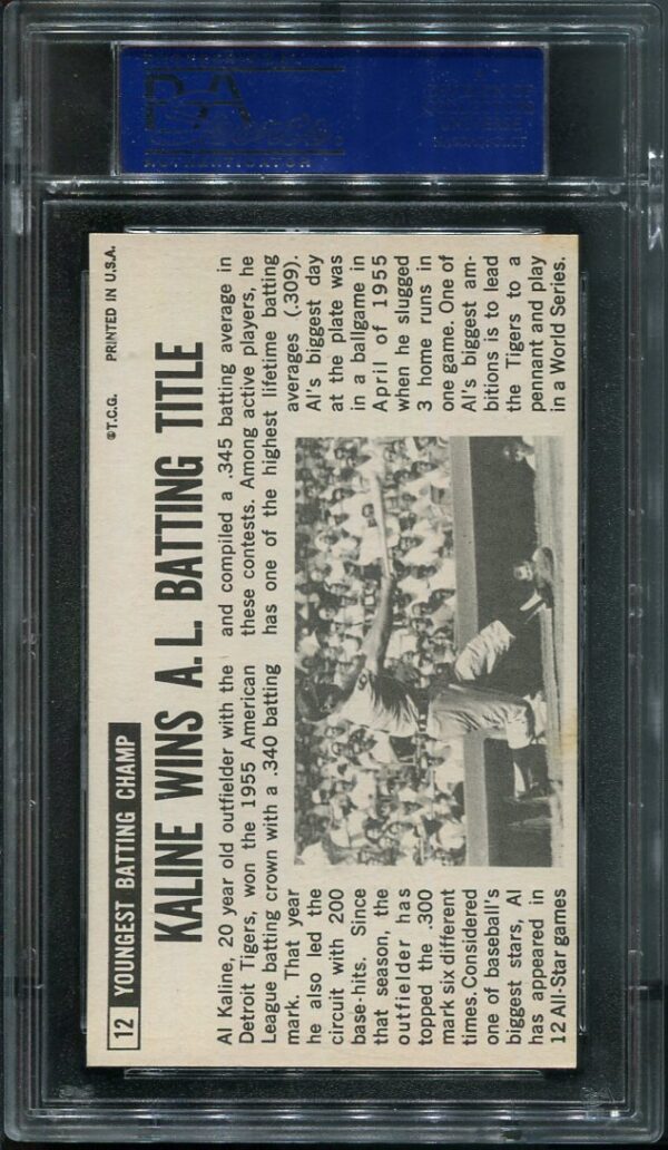 Authentic 1964 Topps Giants #12 Al Kaline PSA 8 Baseball Card