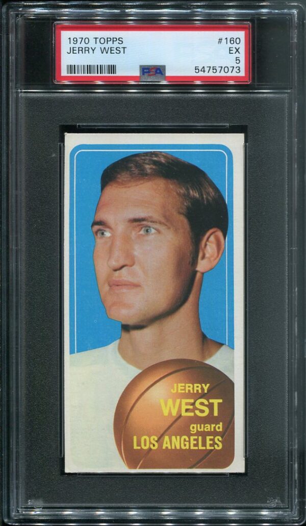 Authentic 1970 Topps #160 Jerry West PSA 5 Basketball Card