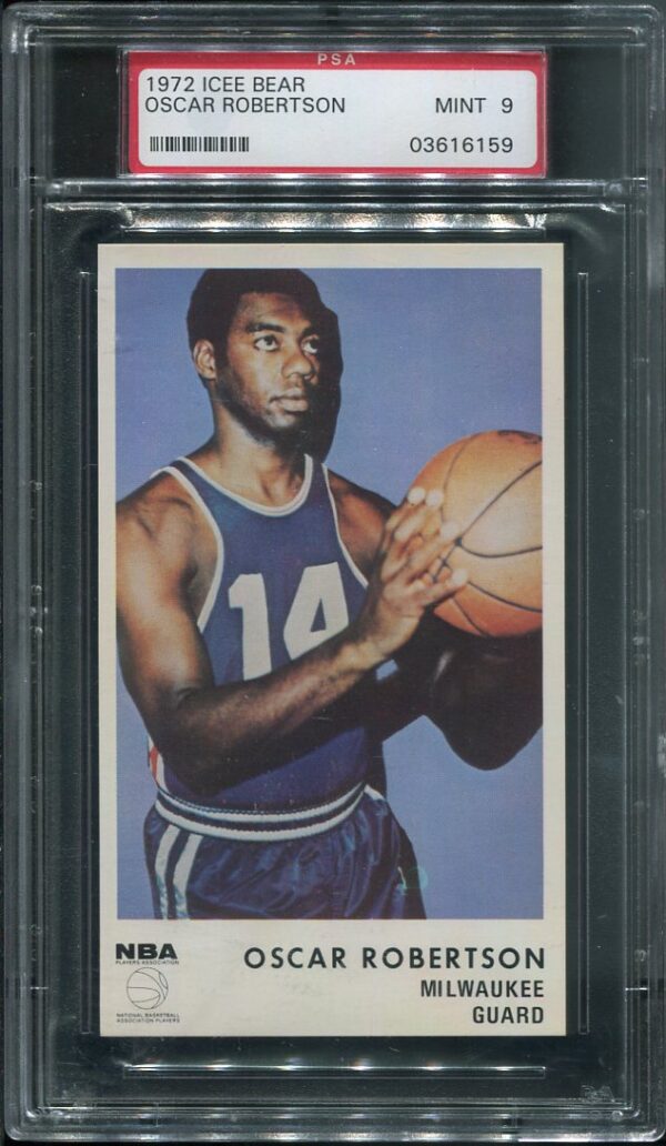 Authentic 1972 Icee Bear Oscar Robertson PSA 9 Basketball Card