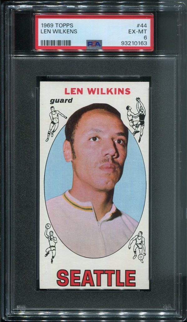 Authentic 1969 Topps #44 Len Wilkens PSA 6 Basketball Card