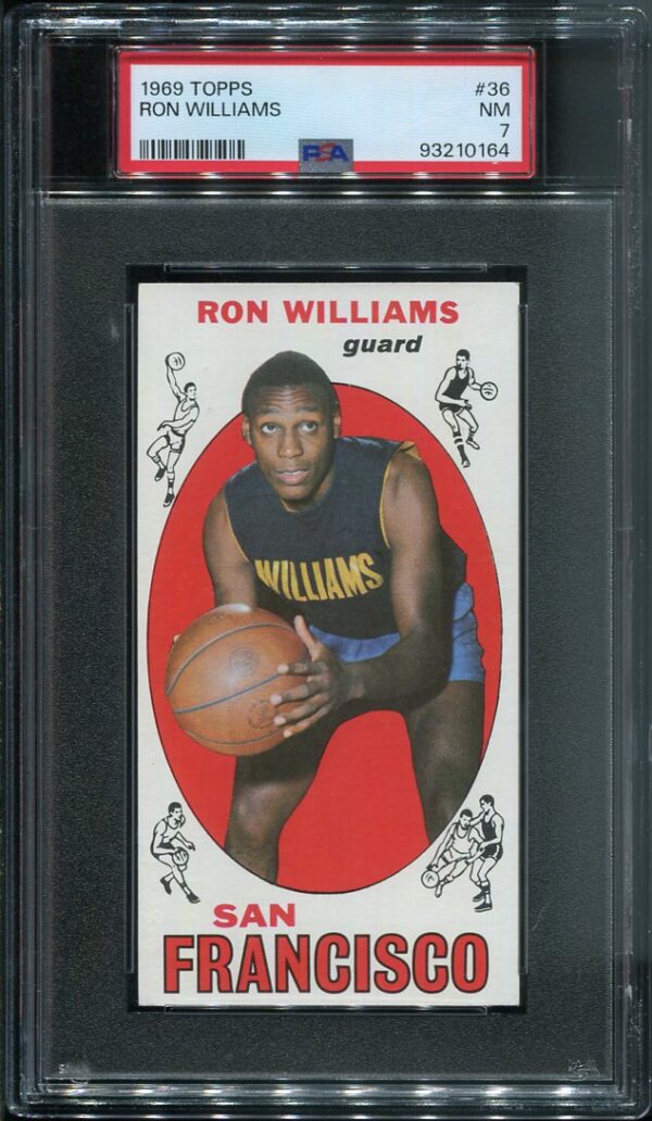 Authentic 1969 Topps #36 Ron Williams PSA 7 Rookie Basketball Card