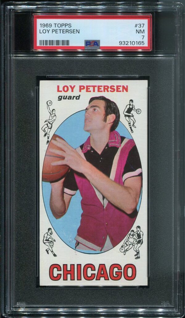 Authentic 1969 Topps #37 Loy Petersen PSA 7 Basketball Card